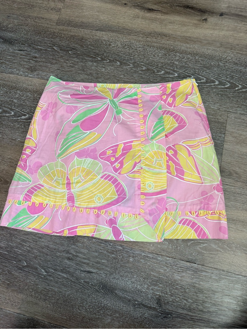 Lilly Pulitzer Pink Butterfly Motif Mini Skirt